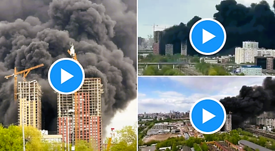 Brennt Putins Geheimdienst? Feuer in Moskau! Riesige Rauchsäulen über der Stadt - Video zeigt Brand